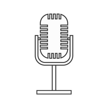 mikrofon simgesi vektör illüstrasyonu