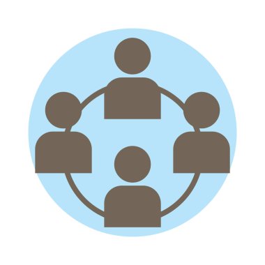 Simge tasarımı, vektör illüstrasyonlu sosyal ağ kavramı