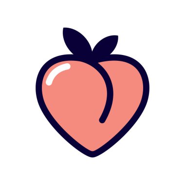 Domates ikonu, vektör illüstrasyonu