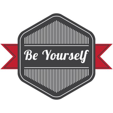 Kendiniz olun, biçimlendirilmiş vektör çizimi