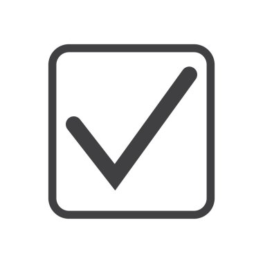 Kutu düz simgesini, vektör illüstrasyonunu işaretle