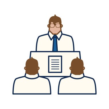 Pano simge vektör illüstrasyon tasarımlı bir avatar adam