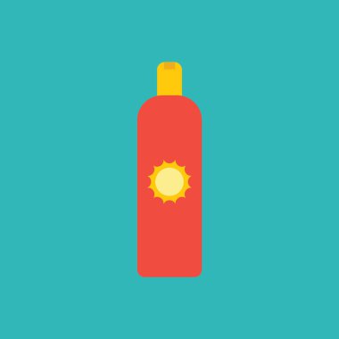 Bir yaz güneş ikonunun vektör illüstrasyonu