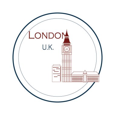 Londra kule simgesi, vektör illüstraksiyon tasarımı