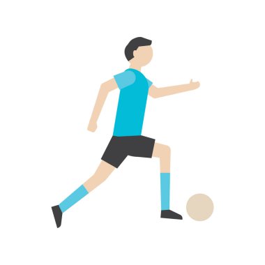 Futbolcu biçimlendirilmiş vektör çizimi