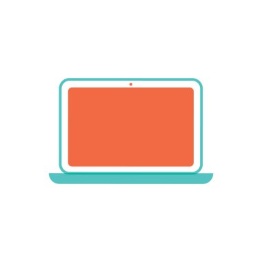 Dizüstü bilgisayar simgesi vektör çizimi