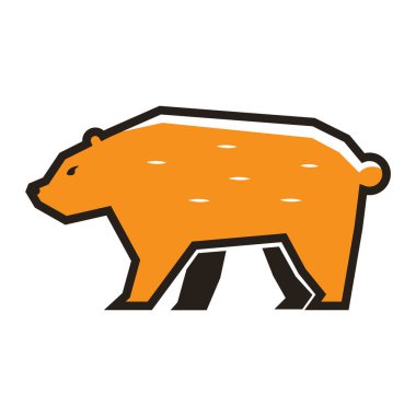 Ayı simgesi vektör illüstrasyonu