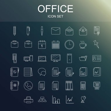 ofis ögesi vektör illüstrasyonu 