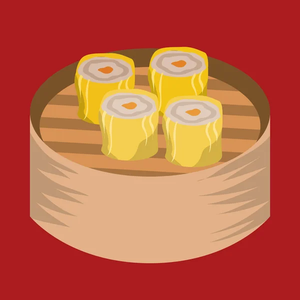 Comida Japonesa Sushi Icono Vector Ilustración Diseño Gráfico — Vector de stock