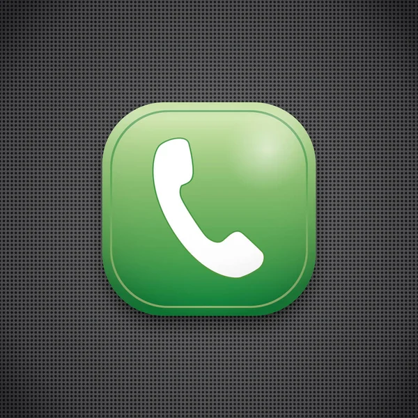 Значок Телефону Зеленому Фоні — стоковий вектор