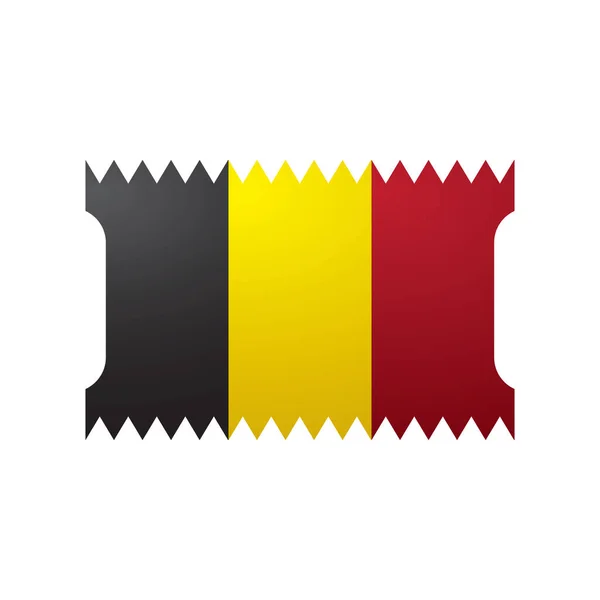 Ícone Bélgica Ilustração Vetorial Design — Vetor de Stock