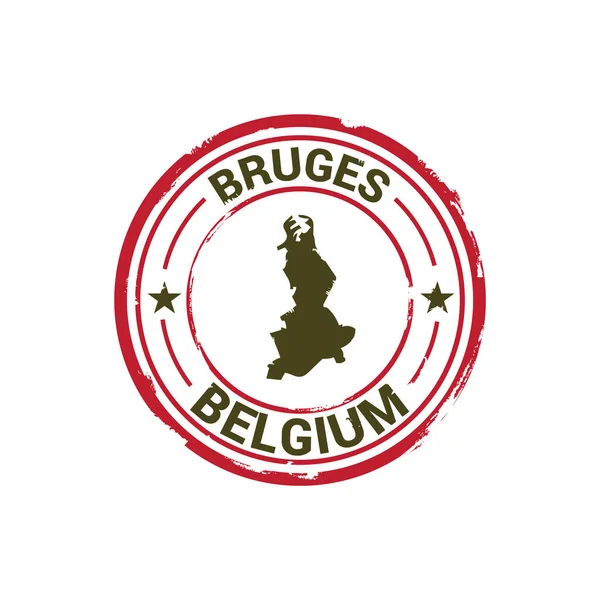 Carimbo Com Nome País Bélgica — Vetor de Stock