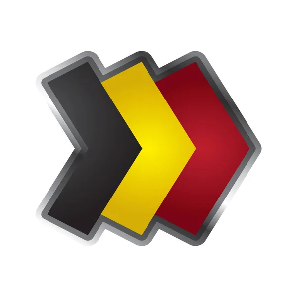 Belgijska Płaska Ikona Ilustracja Wektorowa — Wektor stockowy