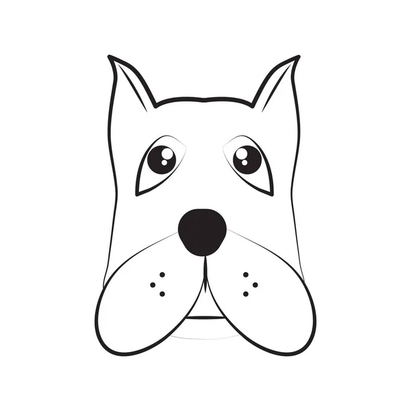 Dog Face Design Vector Illustration — Stock Vector