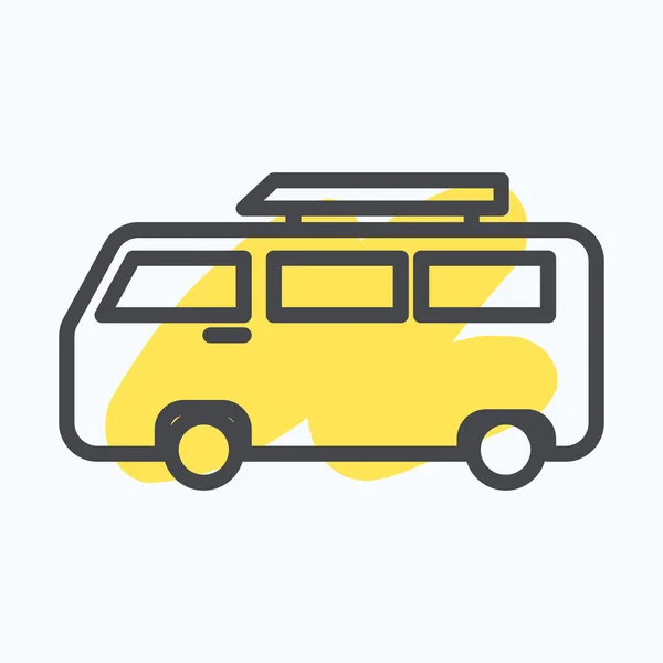 Стилизованная Векторная Иллюстрация Автобуса — стоковый вектор