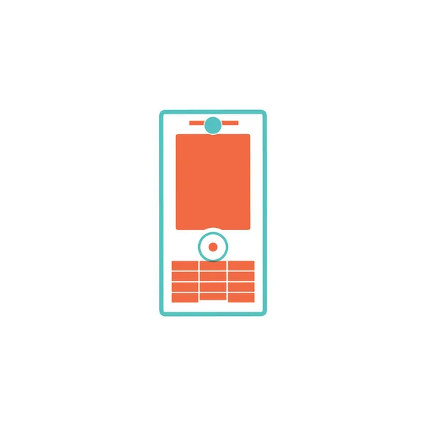 Значок Мобильного Телефона Плоский Дизайн — стоковый вектор