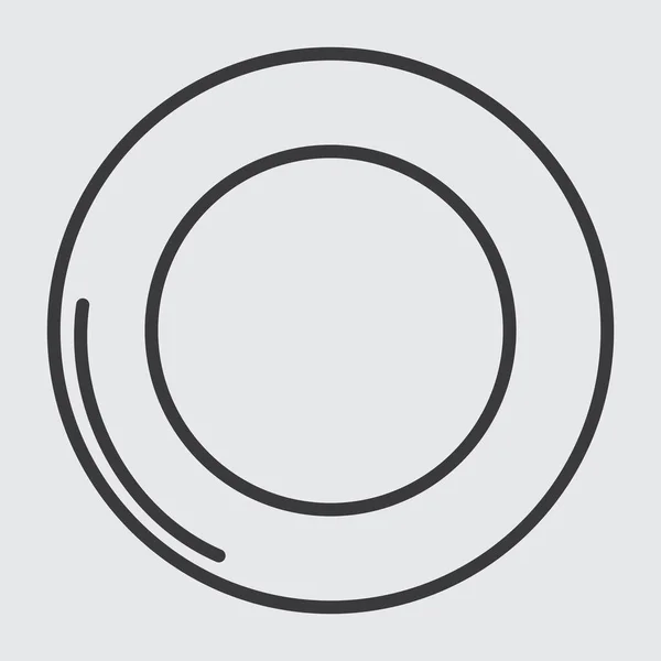 Vektor Illustration Enskilda Isolerade Cirkel Ikon — Stock vektor