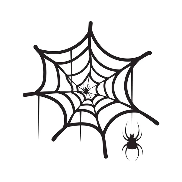 Tela Araña Icono Plano Ilustración Vectorial — Vector de stock