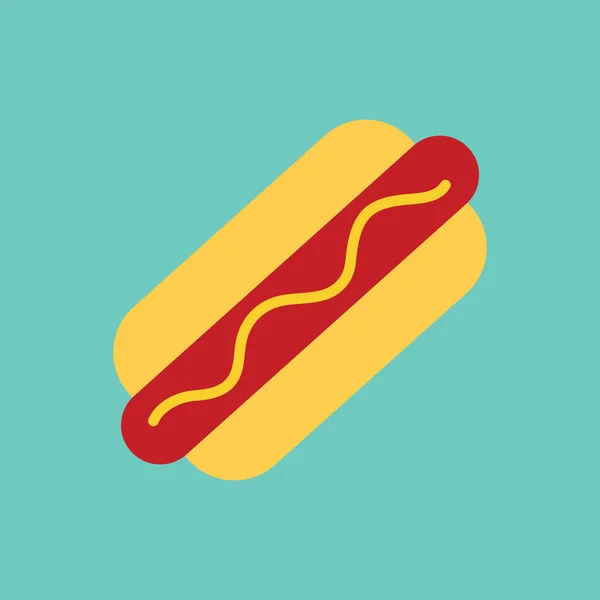 Illustrazione Vettoriale Icona Hotdog — Vettoriale Stock