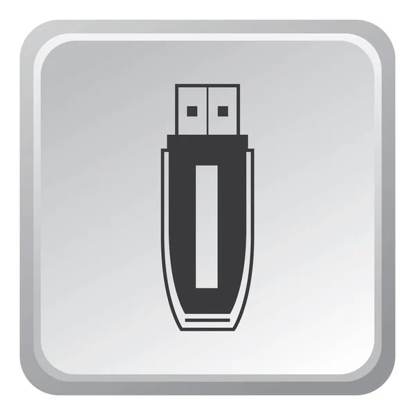 Ilustración Vectorial Una Unidad Flash Usb — Vector de stock