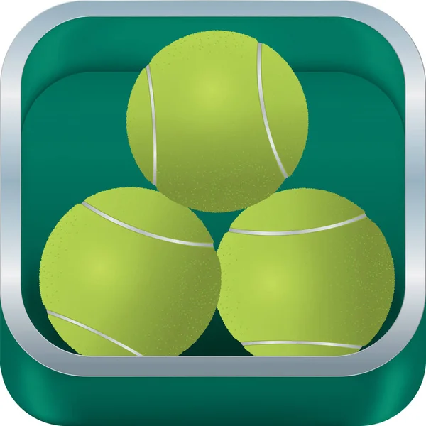 Bolas Tênis Ilustração Vetorial Estilizada —  Vetores de Stock