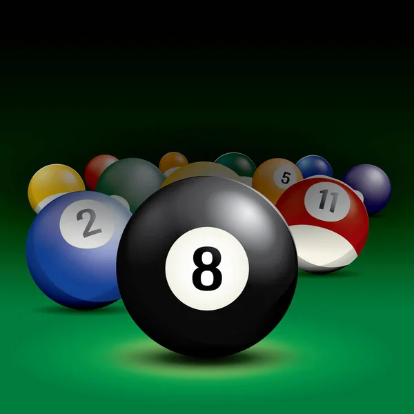 Boules Billard Boule Sur Table Billard — Image vectorielle