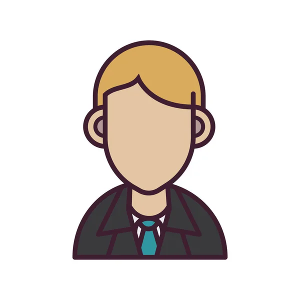 Empresário Avatar Personagem Ícone Vetor Ilustração Design —  Vetores de Stock