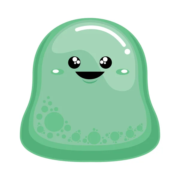 Vector Illustration Jelly Happy Face Mascot — Stock Vector