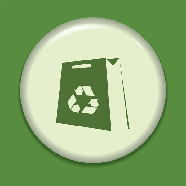 Recycle Bin Icon Vector Illustration — Stock Vector