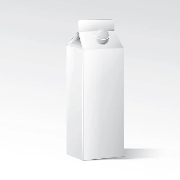 灰色背景上的空白白色包装模型 3D渲染 — 图库矢量图片
