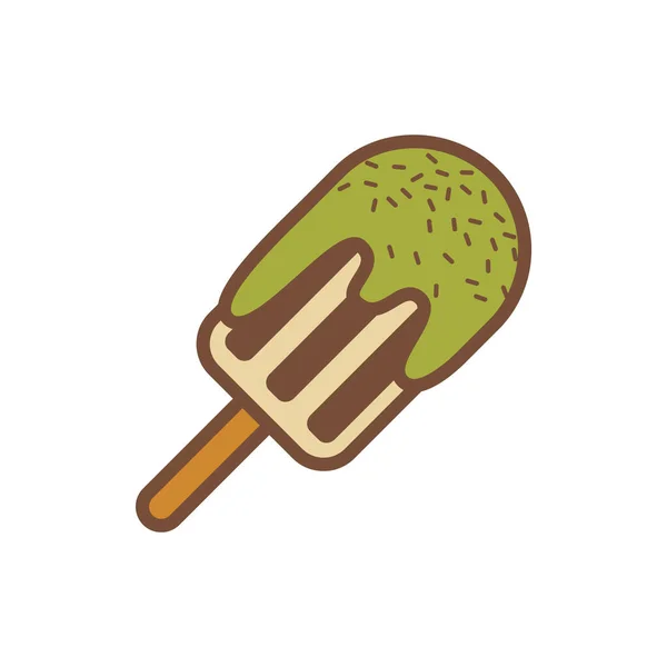 Ice Cream Icon Cartoon Style Isolated White Background Summer Symbol — Stock Vector