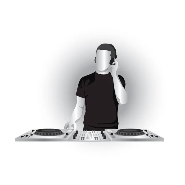 Playing Music Vector Illustration Background — 스톡 벡터
