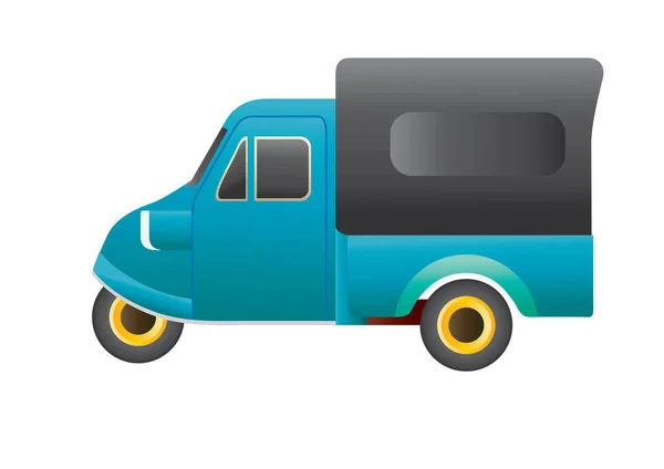 Camion Blu Isolato Sfondo Bianco — Vettoriale Stock
