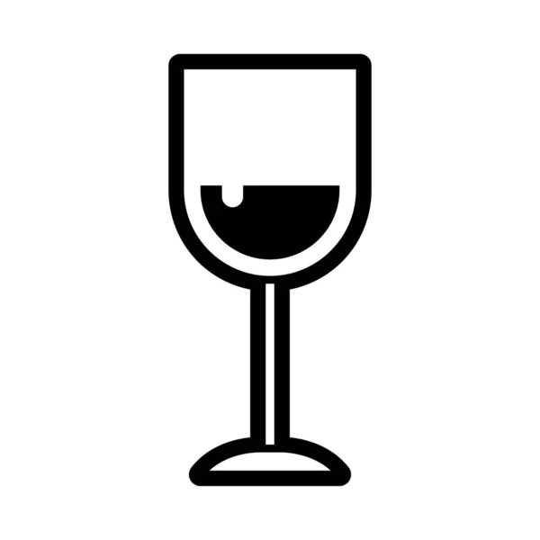 Verre Vin Illustration Vectorielle Stylisée — Image vectorielle