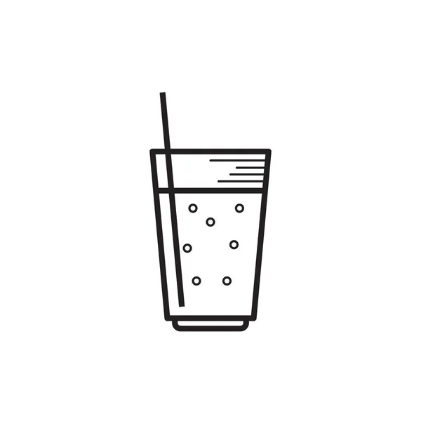 Icono Plano Bebida Fría Ilustración Vectorial — Vector de stock