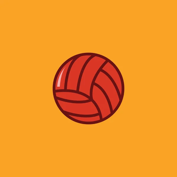 Vector Image Red Volley Ball — Stock Vector