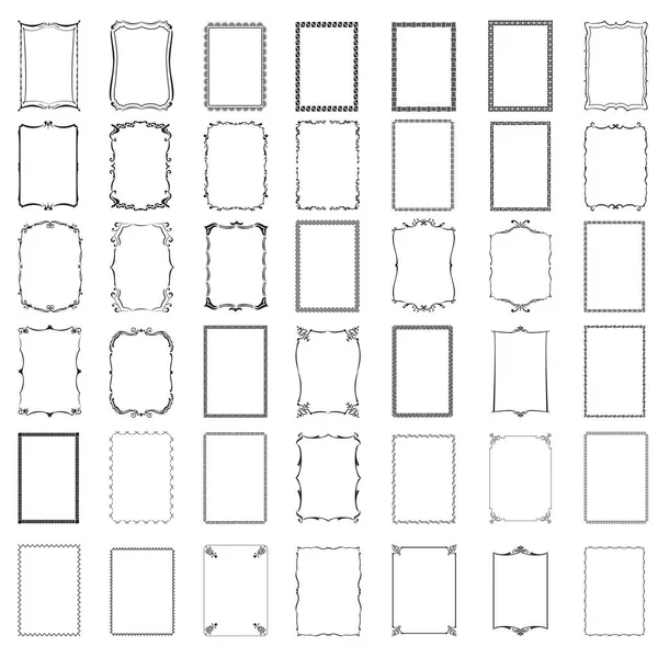 様々なフレームやスタイルのベクトル図 — ストックベクタ