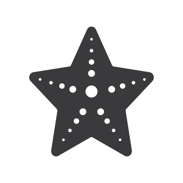 Ikona Hvězdice Plochém Stylu Izolované Bílém Pozadí Hvězdicový Symbol Vektorové — Stockový vektor