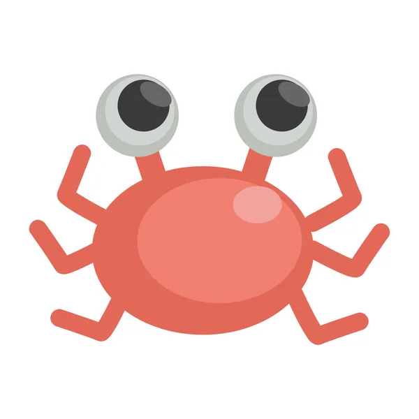 Icône Plate Crabe Illustration Vectorielle — Image vectorielle