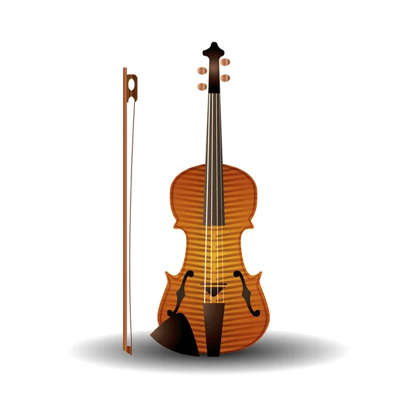 バイオリンのアイコンのベクトル図 — ストックベクタ