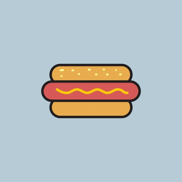 Sabroso Hotdog Ilustración Del Vector — Vector de stock