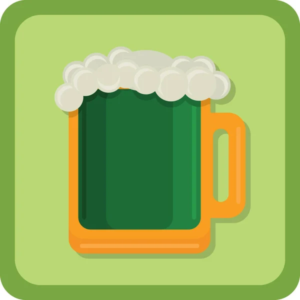 Caneca Cerveja Ícone Ilustração Vetorial — Vetor de Stock