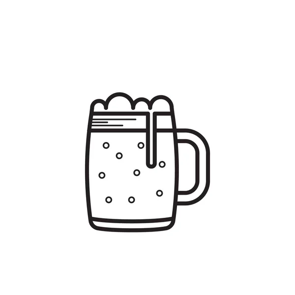 Płaska Ikona Piwa Ilustracja Wektora — Wektor stockowy