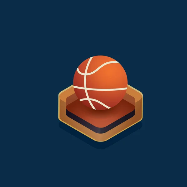 Basketbal Icoon Vectorillustratie — Stockvector