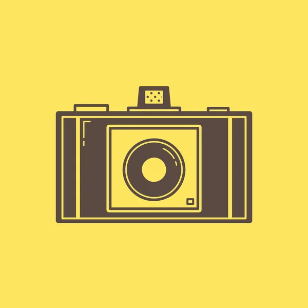 Camerapictogram Platte Illustratie Van Fotografische Vector Pictogrammen Voor Web — Stockvector