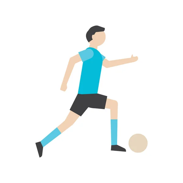 Jugador Fútbol Ilustración Vector Estilizado — Vector de stock