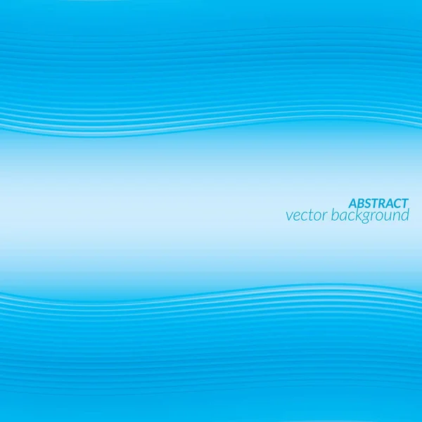 Abstrait Fond Bleu Avec Vagues Place Pour Texte — Image vectorielle