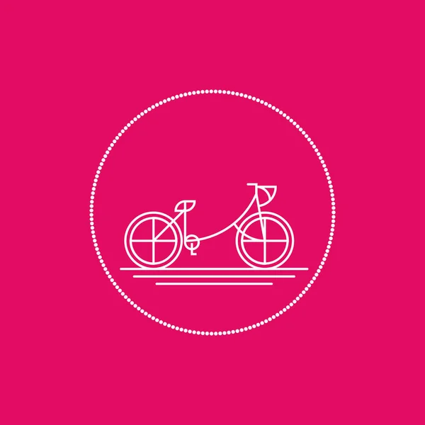 Icona Della Bicicletta Stile Semplice Isolato Sfondo Bianco — Vettoriale Stock