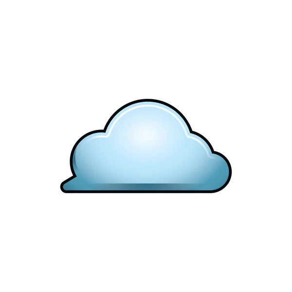 Nube Vector Icono Ilustración — Vector de stock