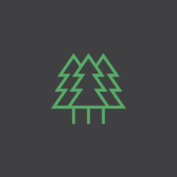 Baum Symbol Stilisierte Vektorillustration — Stockvektor